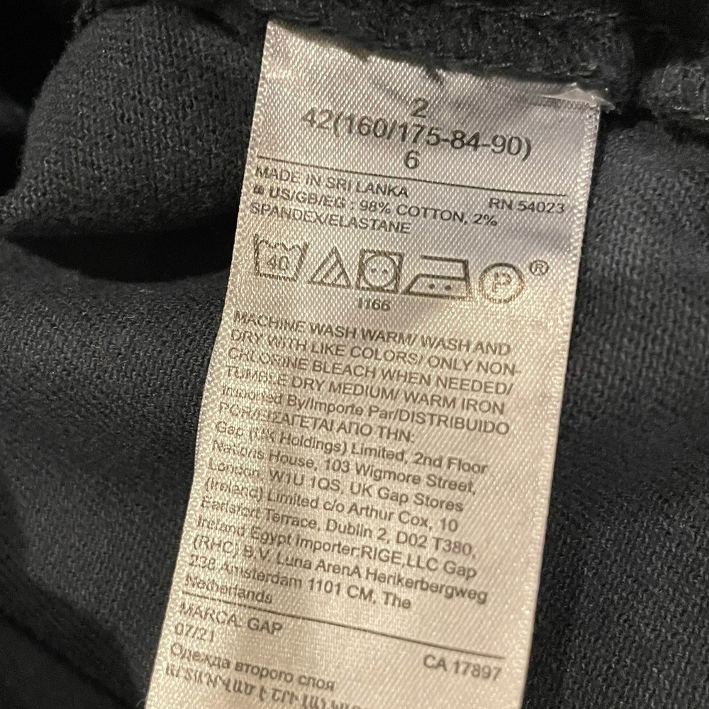 Gap Carpenter Pants Womens 2 Black Utility Work Elastic Waist High Rise Straight - Picture 13 of 14